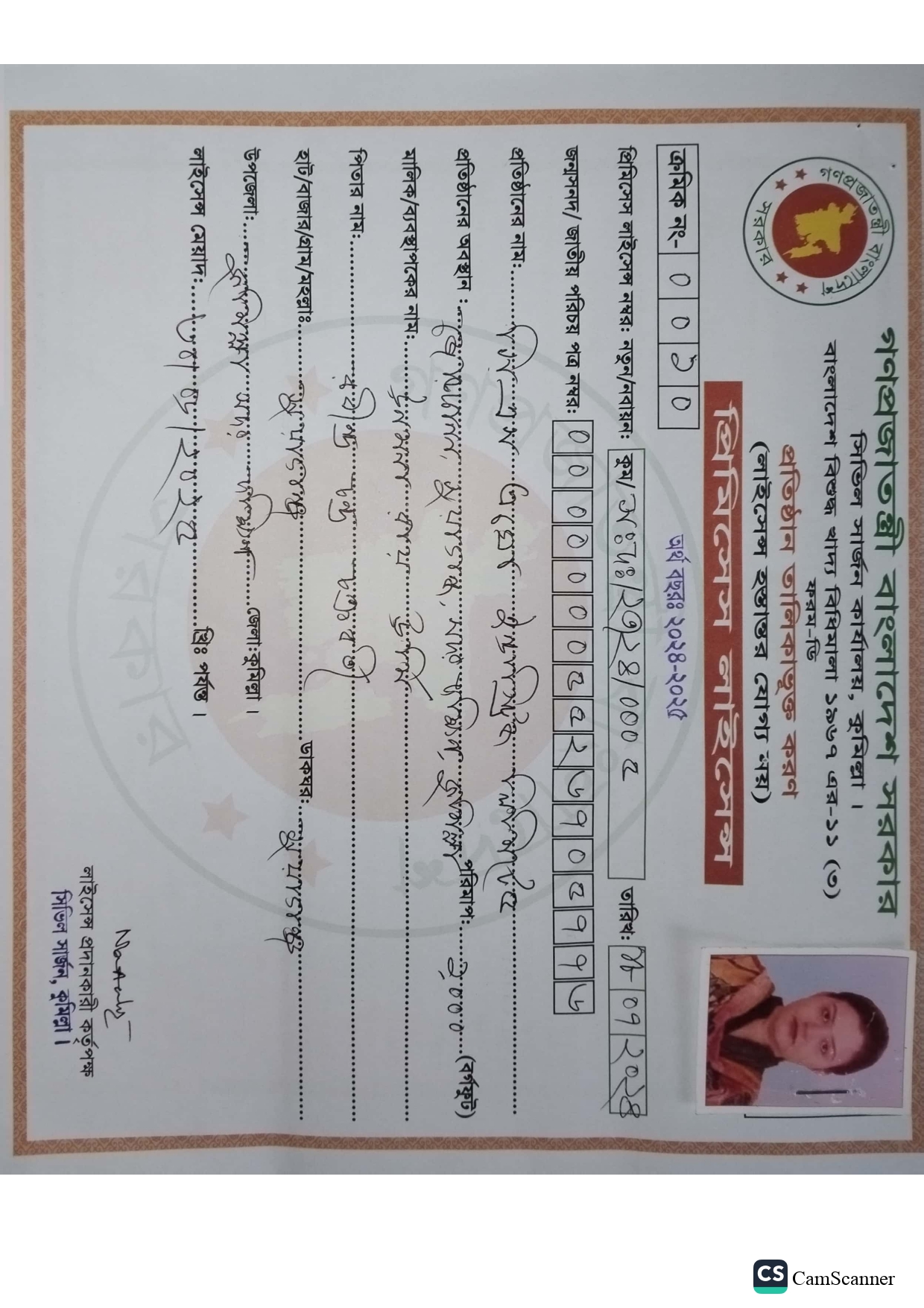 Health Premises License